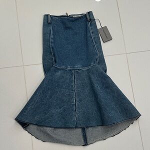Balenciaga Blue Flared Denim Skirt France size 34